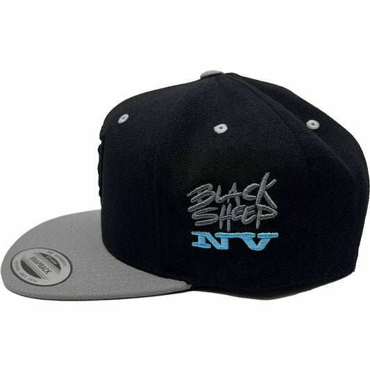 Black Sheep Snapback - Black Silver